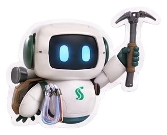 Sherpa mascot with an ice axe raised