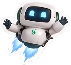 Sherpa mascot flying with a jetpack