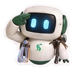 Sherpa mascot saluting